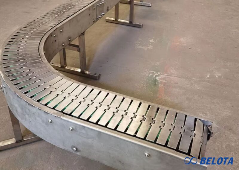 90 Degree Stainless Steel Slat Chain Conveyor