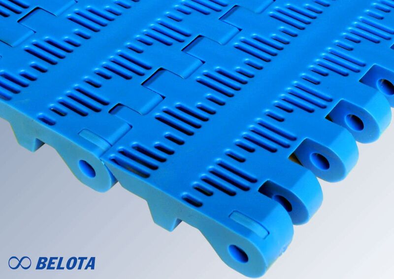 Băng tải Belota cung cấp băng tải nhựa mặt phẳng đục lỗ