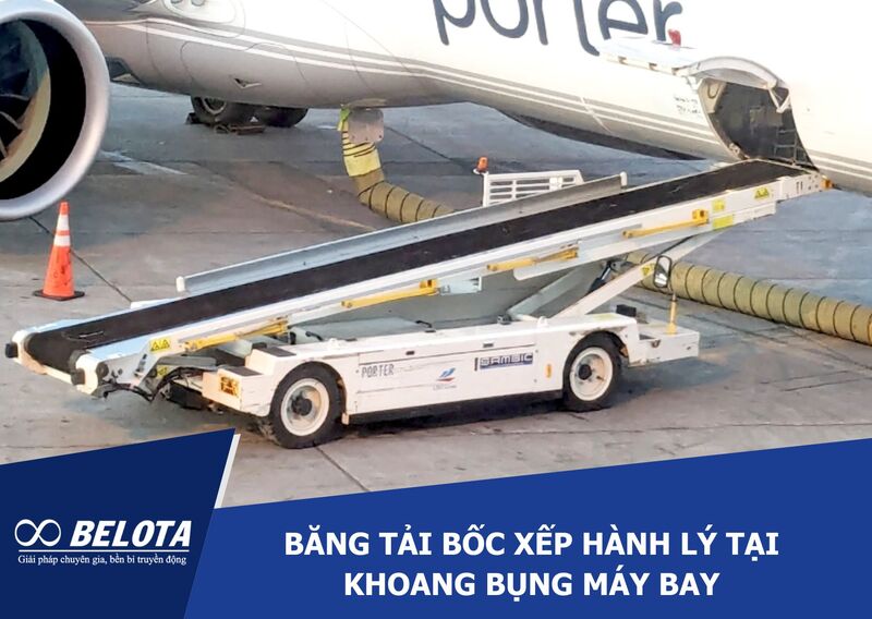 Giải pháp băng tải bốc xếp hành lý tại khoang bụng máy bay