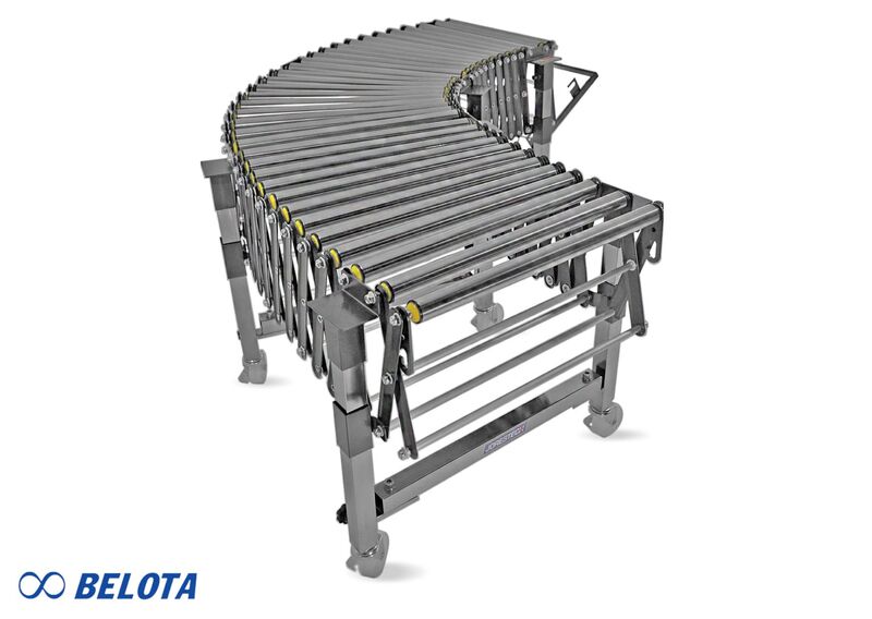 Băng tải con lăn cong