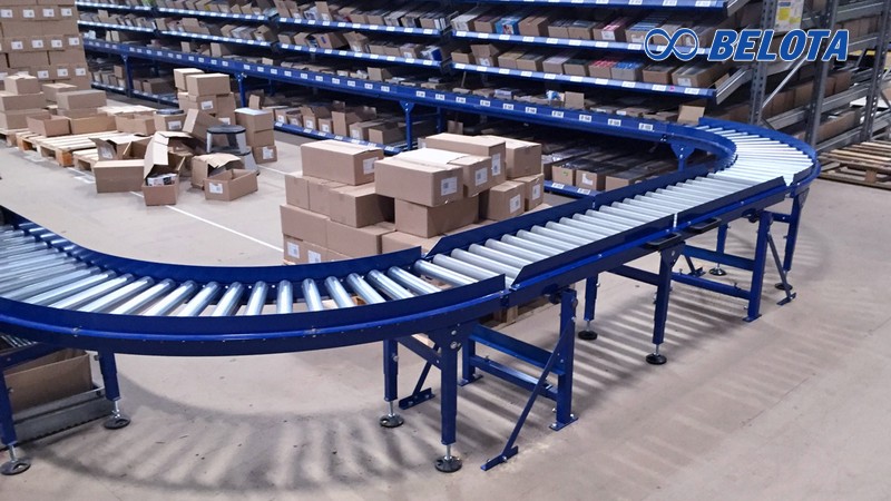 hệ thống băng tải con lăn