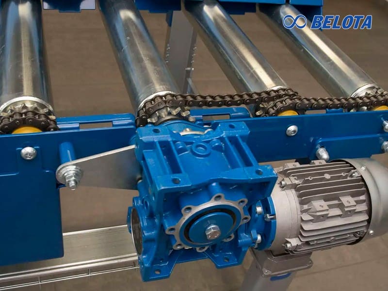 Băng tải con lăn Inox truyền động