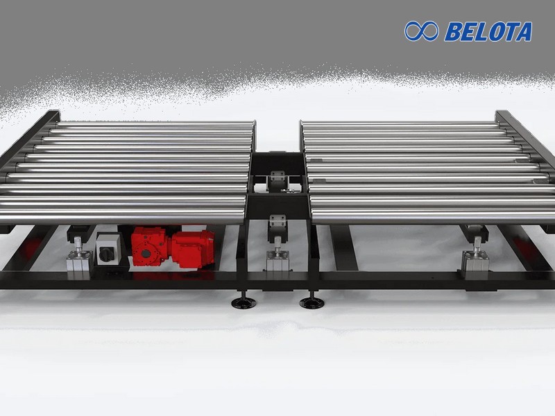 Băng tải con lăn thép được thiết kế theo dạng mô-đun chắc chắn