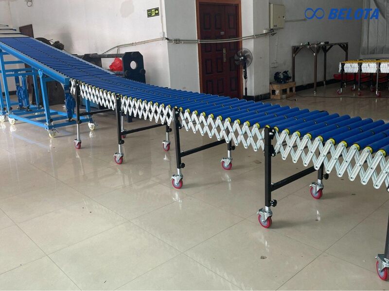 Băng tải con lăn xếp linh hoạt nhờ sử dụng con lăn nhựa hệ thống có trọng lượng nhẹ