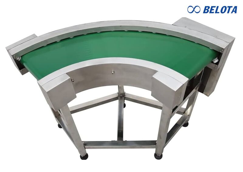Băng tải cong 90 độ PVC