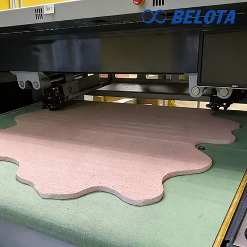 Băng tải được sản xuất từ nỉ công nghiệp mật độ cao, có khả năng chịu tác động liên tục từ dao rung