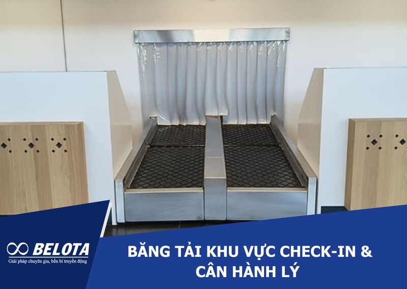 Băng tải khu vực check-in & cân hành lý cho sân bay
