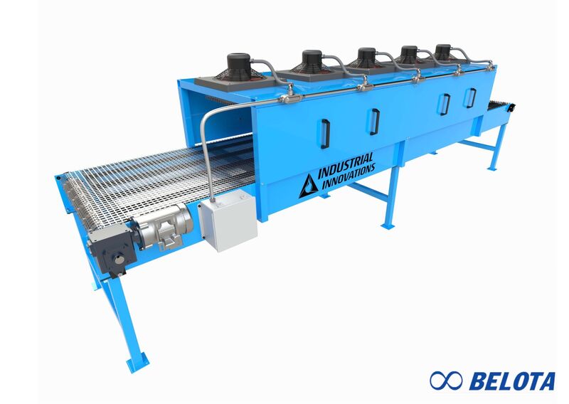 Băng tải làm nguội là hệ thống vận chuyển có tích hợp bộ phận làm mát nhằm giảm nhiệt độ sản phẩm