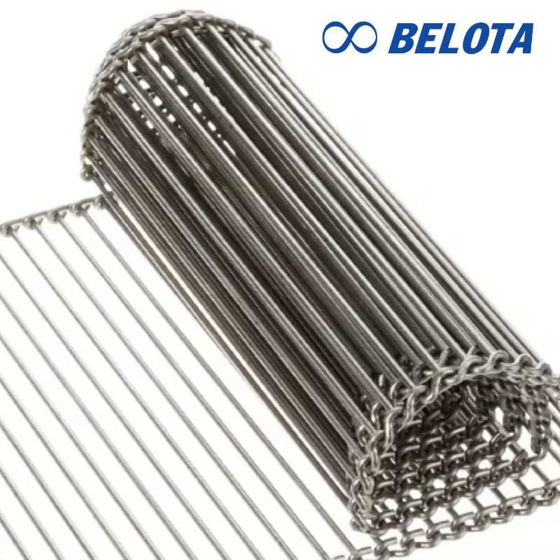 Băng tải lưới inox dạng thang 1 hàng chạy thẳng