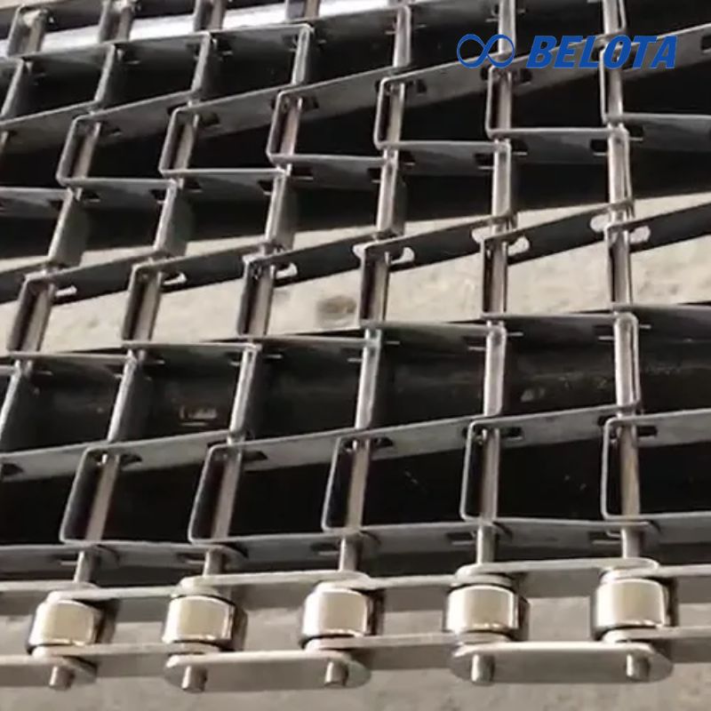 Băng tải lưới inox móng ngựa được ứng dụng phổ biến trong các ngành thực phẩm, chế biến và công nghiệp