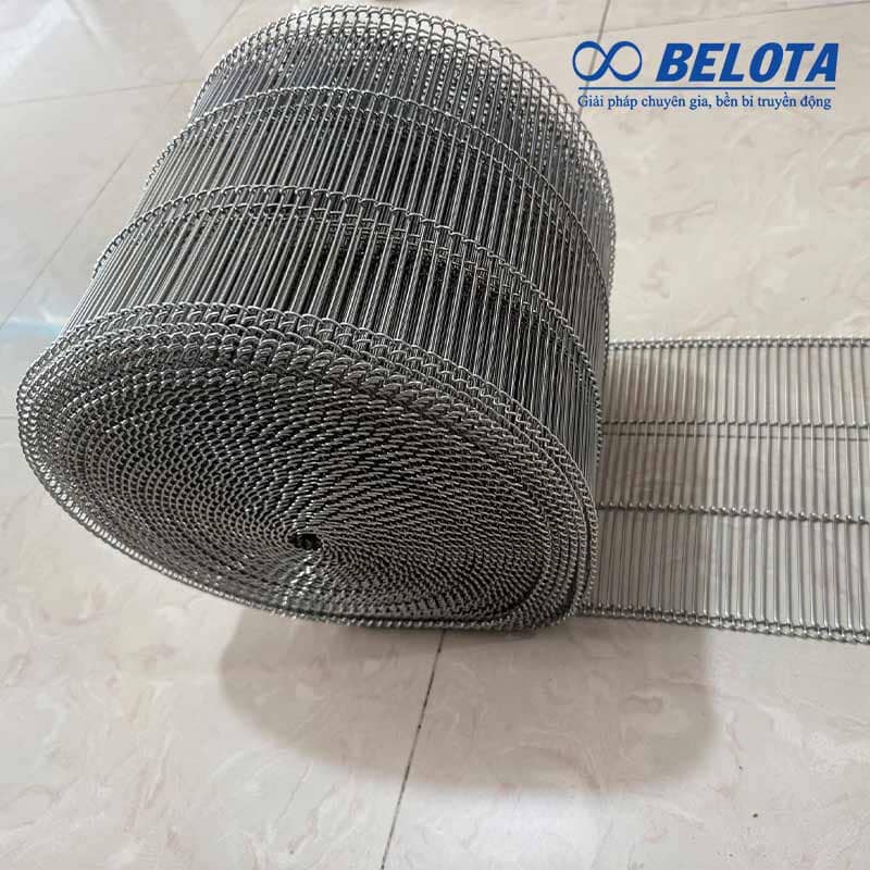 Băng tải lưới Inox sợi thang thoát nhiệt tốt không bám bẩn