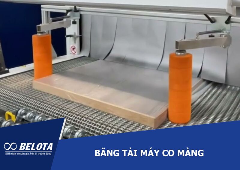 Băng tải máy co màng