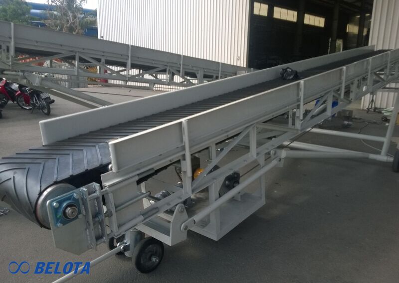 Băng tải nghiêng nâng hạ di động