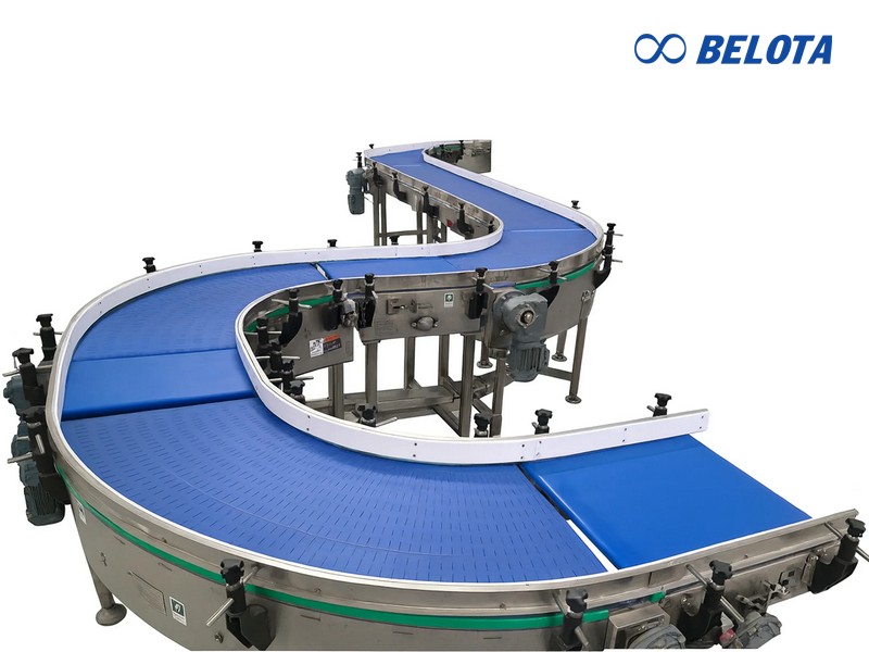 Băng Tải Nhựa Chạy Cong