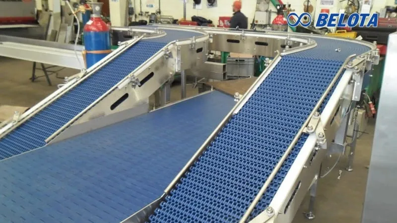 Băng tải nhựa là loại băng tải được cấu tạo từ các tấm nhựa modul hoặc từ chất liệu PVC/PU tổng hợp