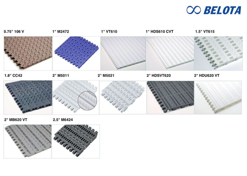 Băng tải nhựa mặt phẳng đục lỗ Habasit