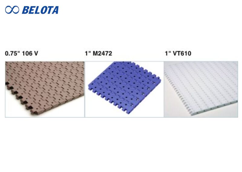 Băng tải nhựa mặt phẳng đục lỗ Movex