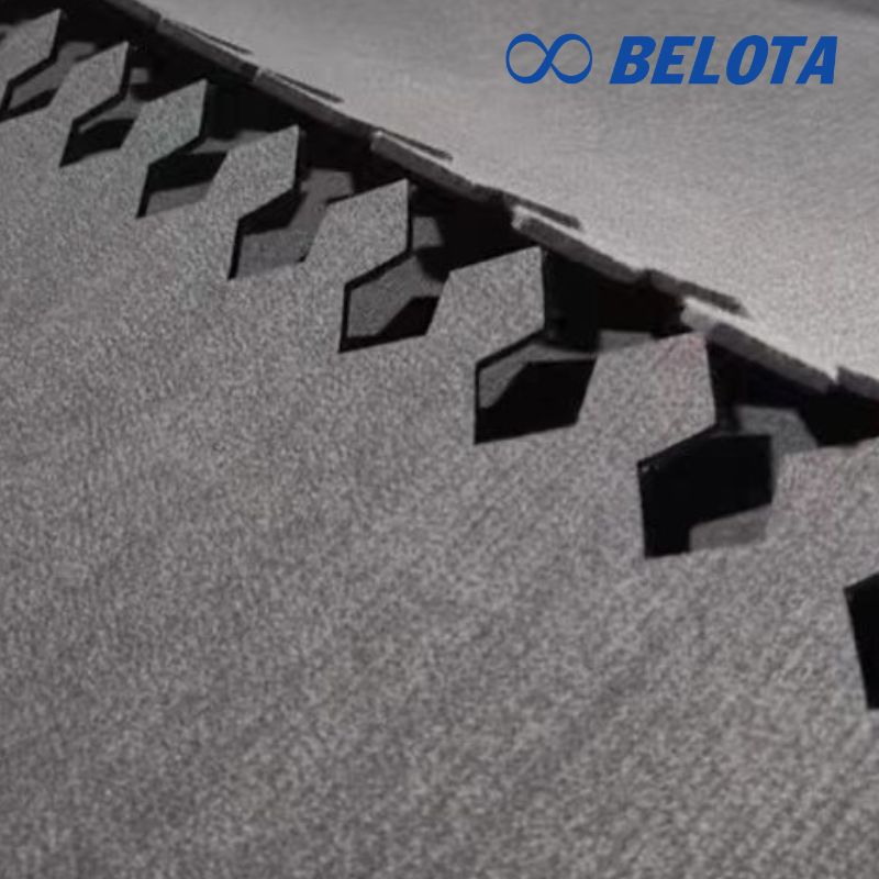 Băng tải nỉ cho máy cắt dao rung được nối bằng công nghệ răng kim cương