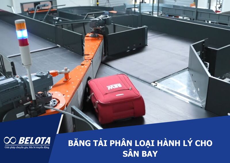 Băng tải phân loại hành lý cho sân bay