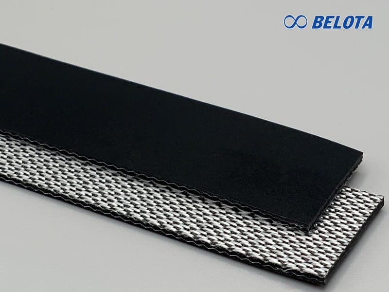 Băng tải PU đen nổi bật với độ bền cao