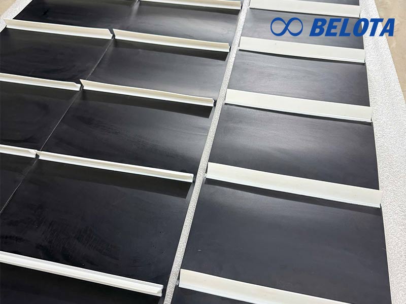 Băng tải PU được Belota gia công dán thêm gờ
