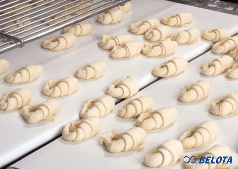 Băng tải PU trắng chuyên dụng hơn tron ngành thực phẩm