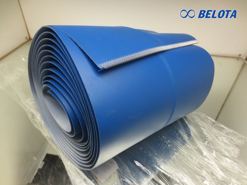 Băng tải PU màu xanh dương