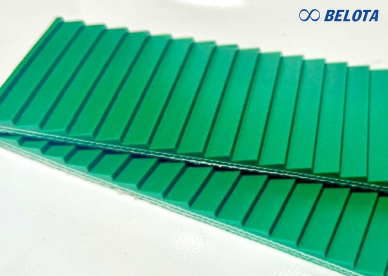 Băng tải PVC xanh bậc thang 5mm - 2 lớp bố