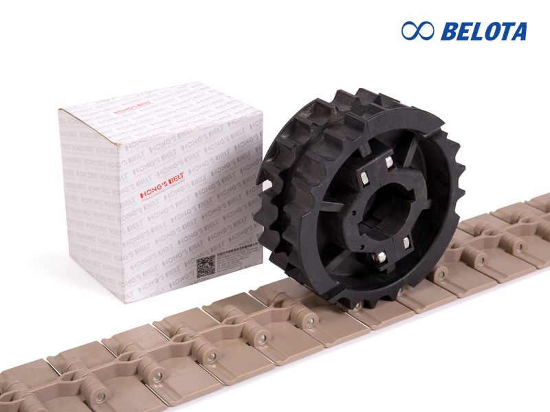 Băng tải xích nhựa 820 là dòng băng tải chạy thẳng, chế tạo từ nhựa POM có độ bền cao