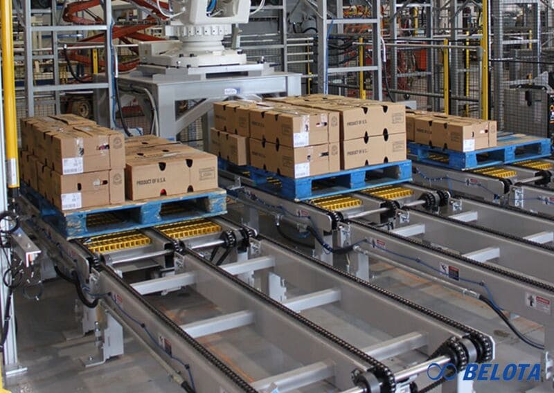 Băng tải xích pallet