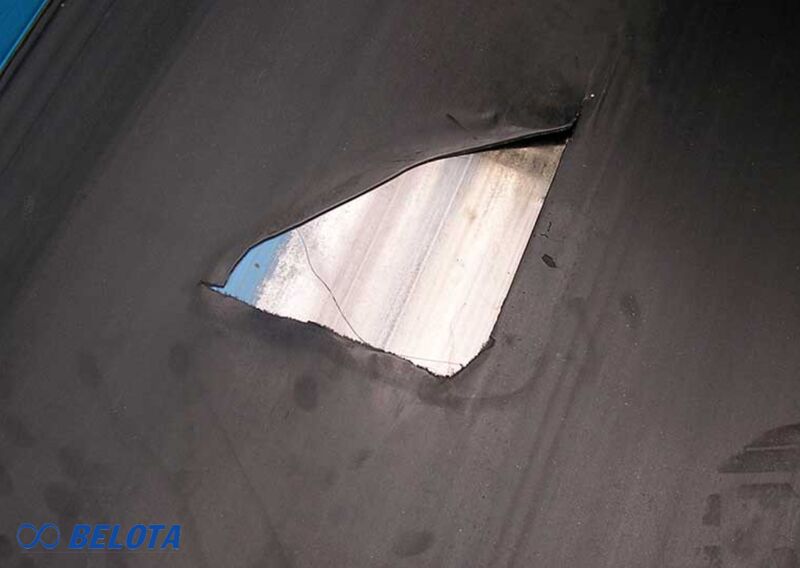 Bề mặt băng tải bị mòn rách hoặc bong tróc