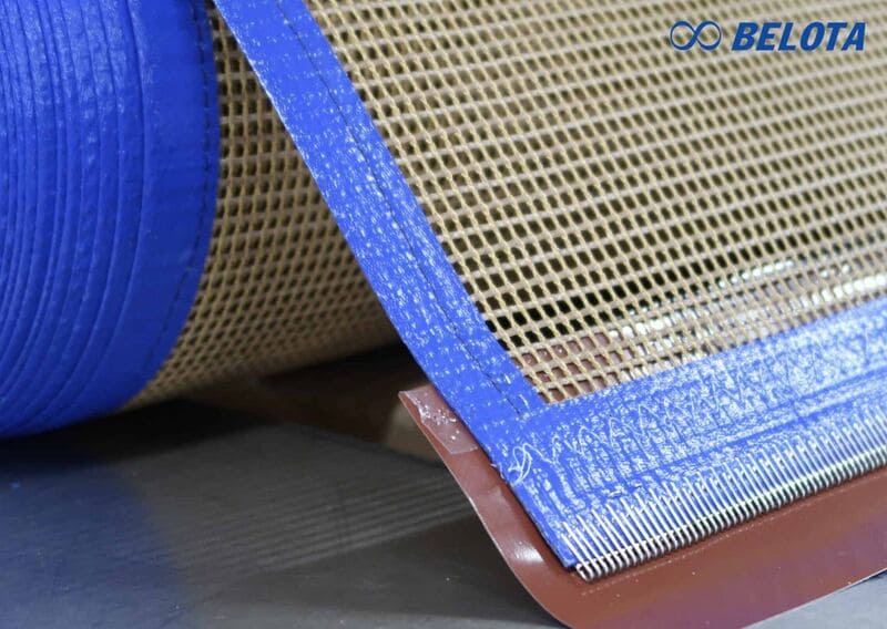 Biên băng tải Teflon là phần vật liệu được gia cố dọc theo một hoặc hai mép của dây băng PTFE