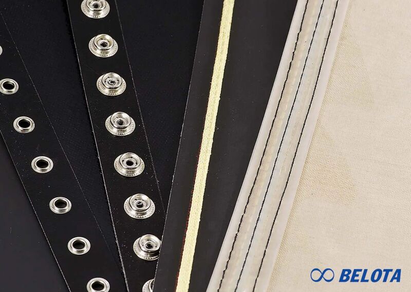 Biên dẫn hướng băng tải Teflon là loại biên được gắn các phụ kiện dẫn hướng như dây, khoen, nút mắt cáo ở mặt dưới
