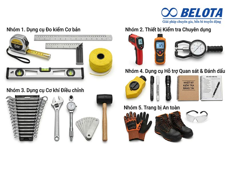 Bộ dụng cụ hỗ trợ điều chỉnh băng tải bị lệch