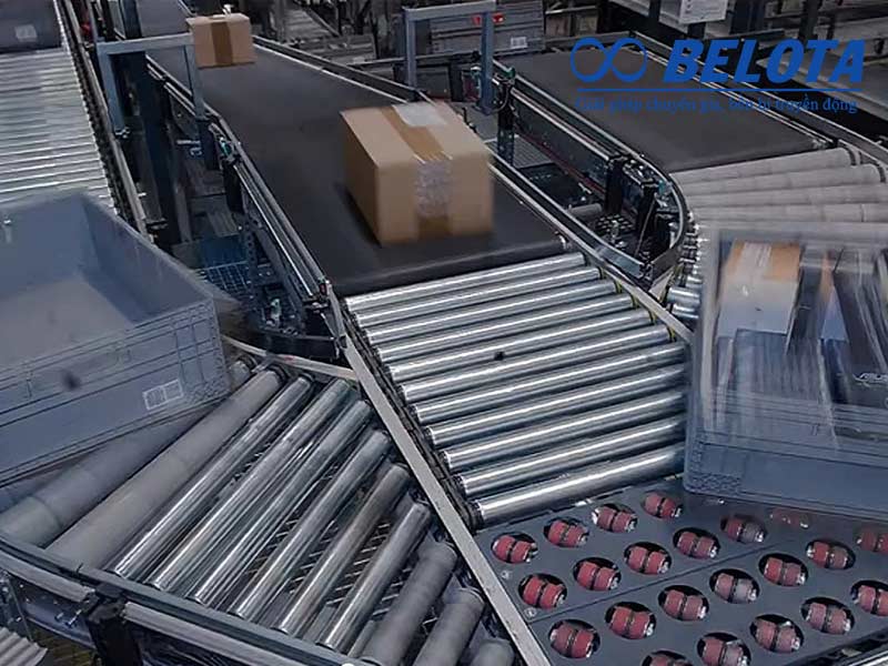 Các cơ cấu băng tải chuyển hướng khác trong dây chuyền