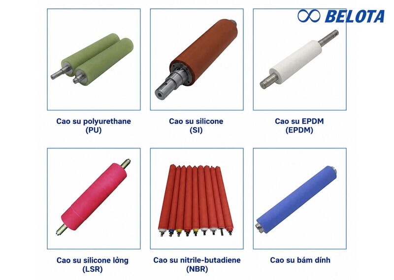 Các loại vật liệu bọc cao su và đặc tính kỹ thuật