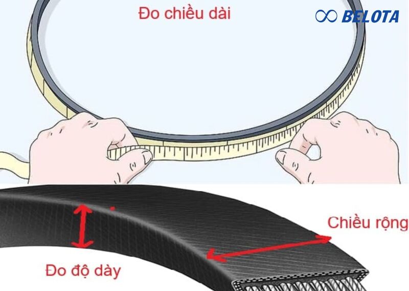 Cách chọn đúng kích thước dây curoa khi không còn thông số