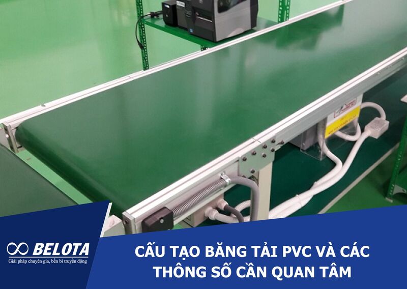 Cấu tạo băng tải PVC và các thông số cần quan tâm