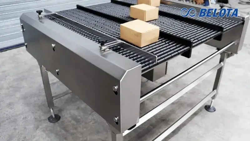 Cấu tạo của băng tải con lăn được thiết kế tối ưu để đảm bảo tải hàng trơn tru -  bền bỉ -  ít bảo trì