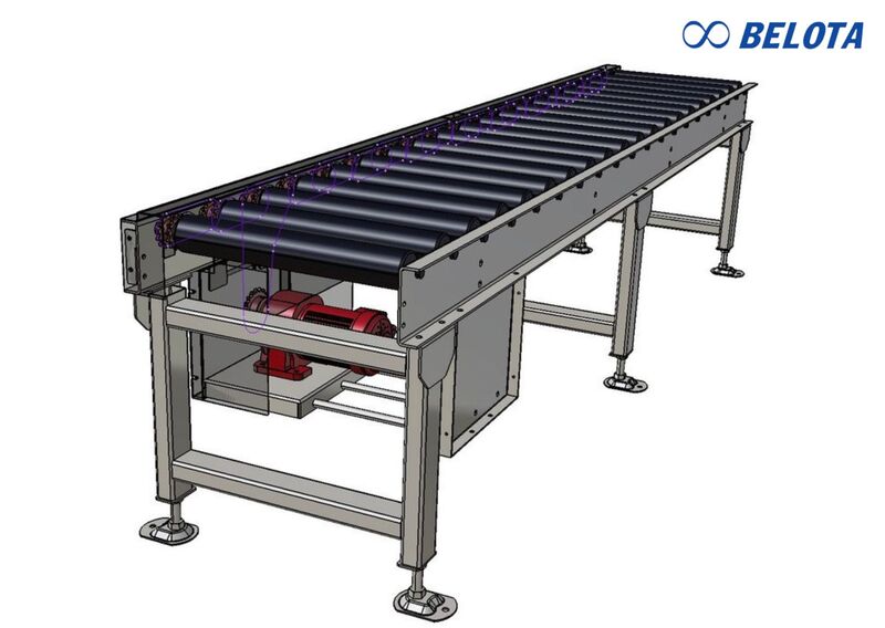 Cấu tạo của băng tải con lăn được thiết kế tối ưu để đảm bảo tải hàng trơn tru