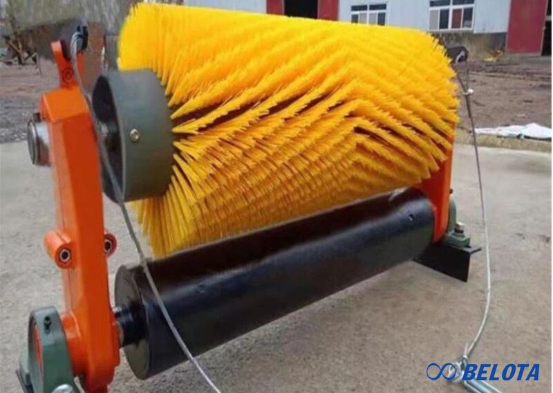Cấu tạo của gạt chổi con lăn băng tải