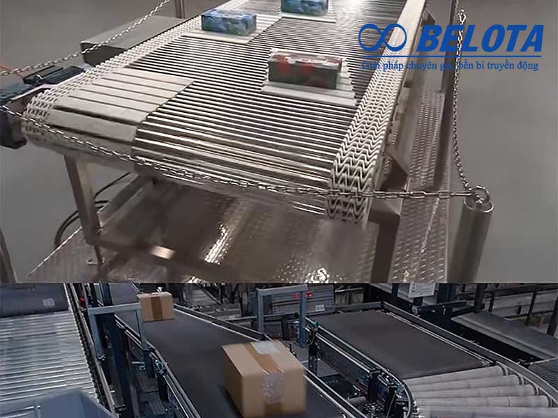 Cơ cấu chuyển hướng băng tải giúp thay đổi hướng đi của sản phẩm
