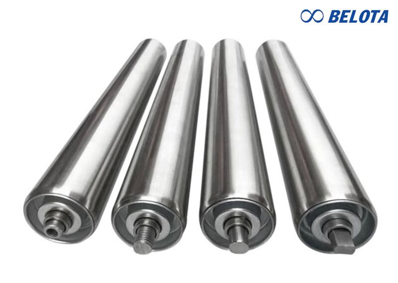 Con lăn băng tải là bộ phận hình trụ tròn có thể quay quanh trục