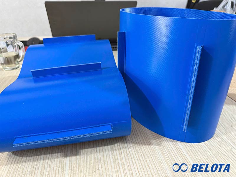 Dây belt băng tải PVC gia công gắn thêm gờ