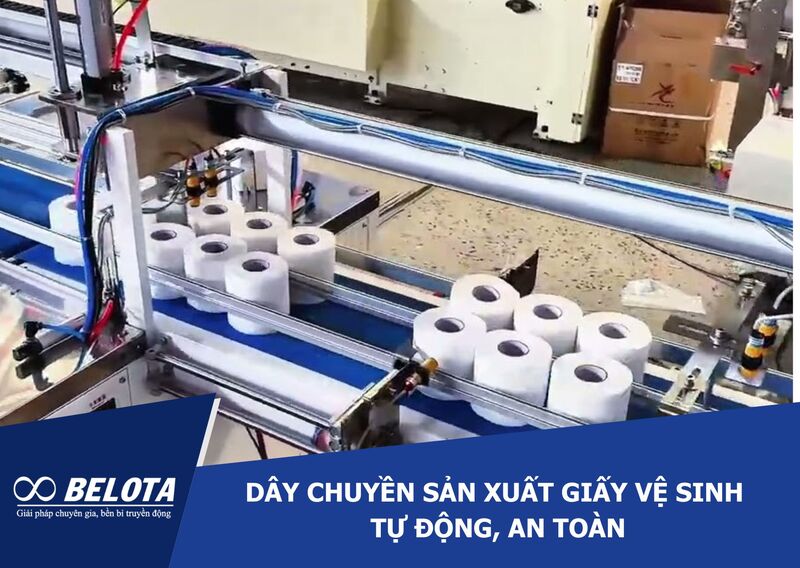 Dây chuyền sản xuất giấy vệ sinh tự động, an toàn