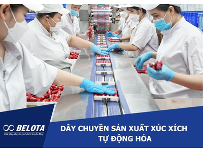Dây chuyền sản xuất xúc xích tự động hóa, đảm bảo chất lượng