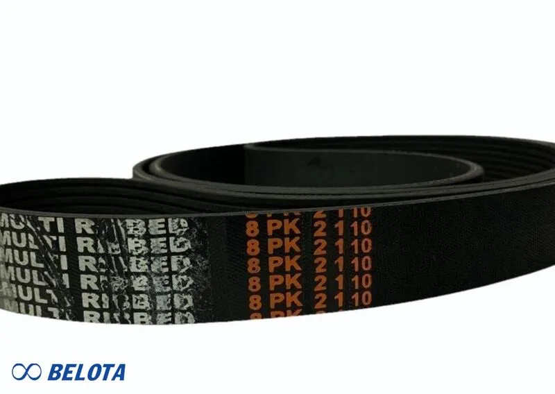 Dây curoa 8PK được sử dụng phổ biến trong các hệ thống truyền động công nghiệp và ô tô nhờ khả năng truyền lực ổn định và độ bền cao