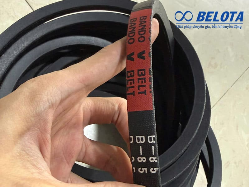 Dây curoa B85 được thiết kế theo tiết diện hình thang giúp tăng khả năng truyền lực và giảm