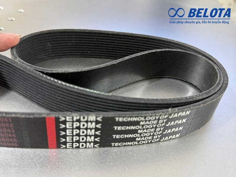 Dây curoa EPDM cấu trúc polymer ổn định giúp dây vận hành bền bỉ