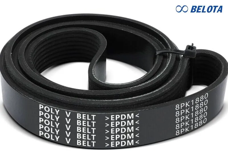 Dây curoa poly V 8PK là loại dây curoa đa rãnh với 8 rãnh dọc giúp tăng độ bám và truyền động ổn định